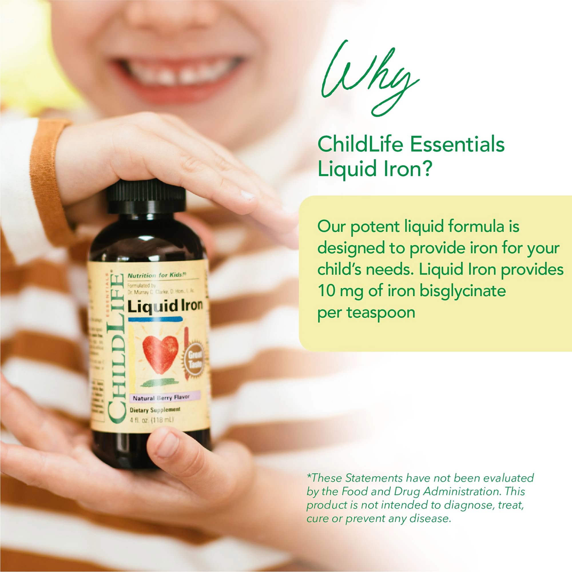 CHILDLIFE ESSENTIALS sabor bayas natural, opción agradable para niños.