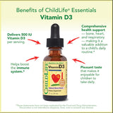 CHILDLIFE ESSENTIALS Niño tomando gotas con sabor agradable.
