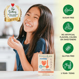 CHILDLIFE ESSENTIALS: gomitas sin azúcar, sabor naranja natural para niños.