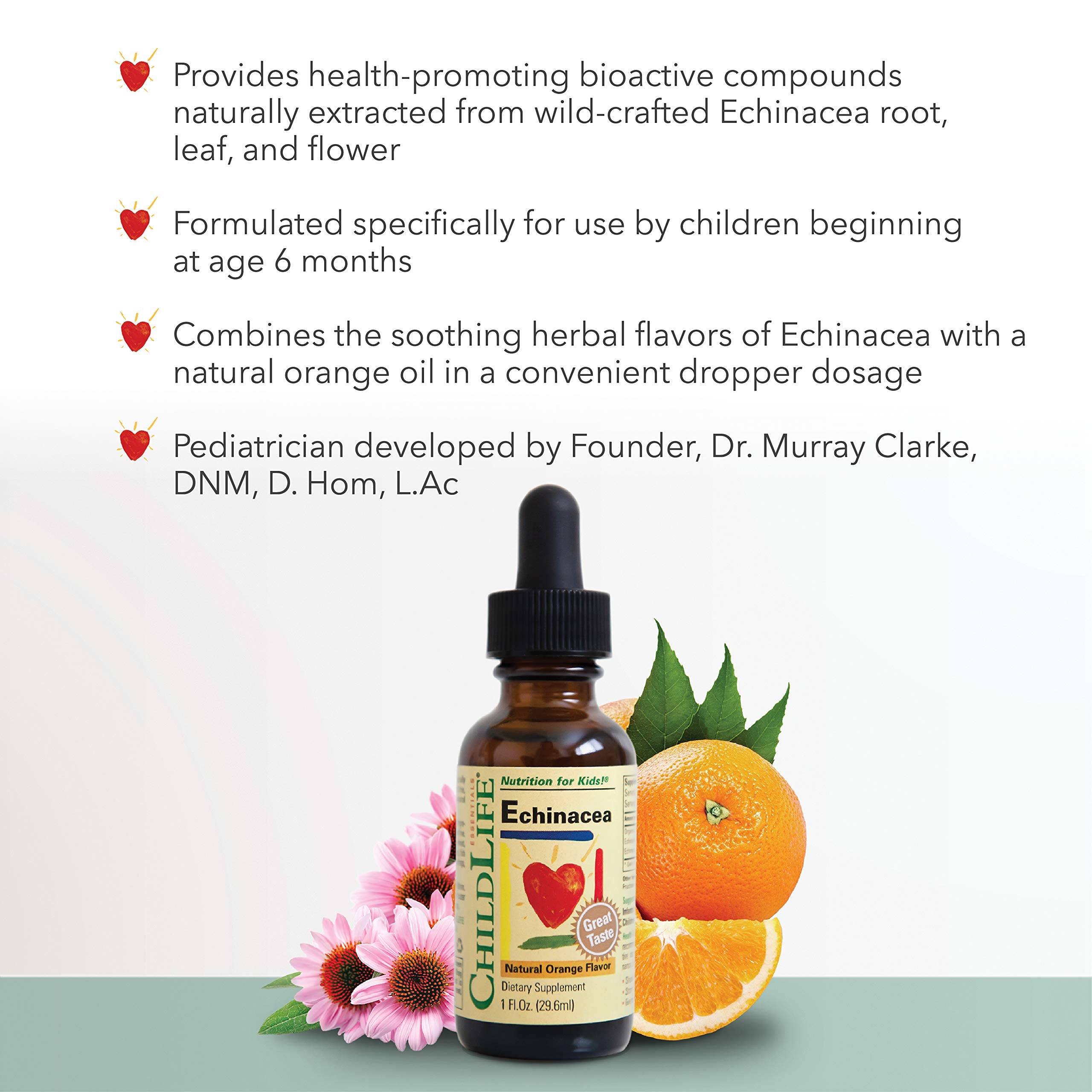 CHILDLIFE ESSENTIALS Echinacea sabor naranja para niños