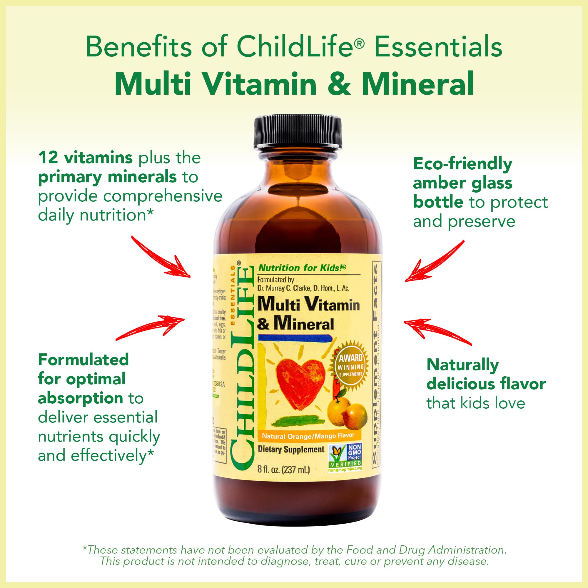 CHILDLIFE ESSENTIALS producto sin gluten y sin OGMs, opción apta para dietas.