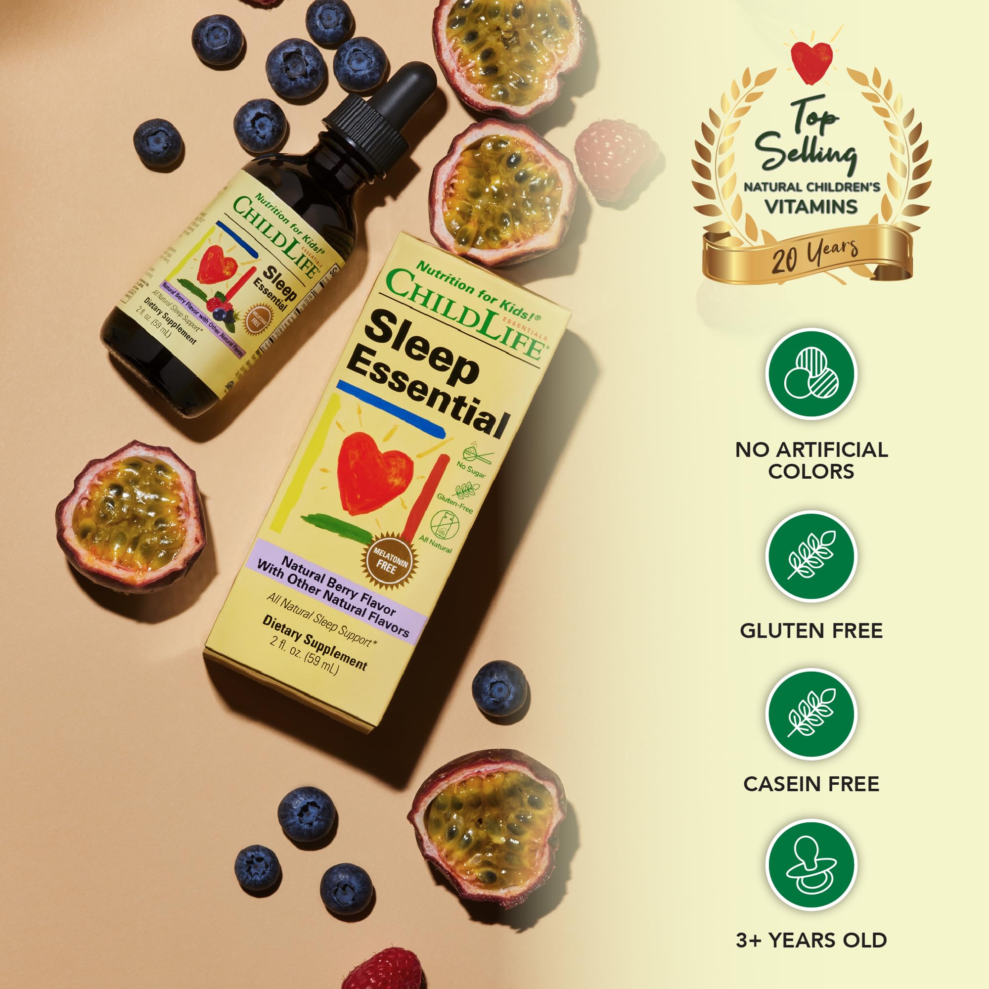 CHILDLIFE ESSENTIALS Sleep Essential mezcla herbal calmante para dormir mejor.