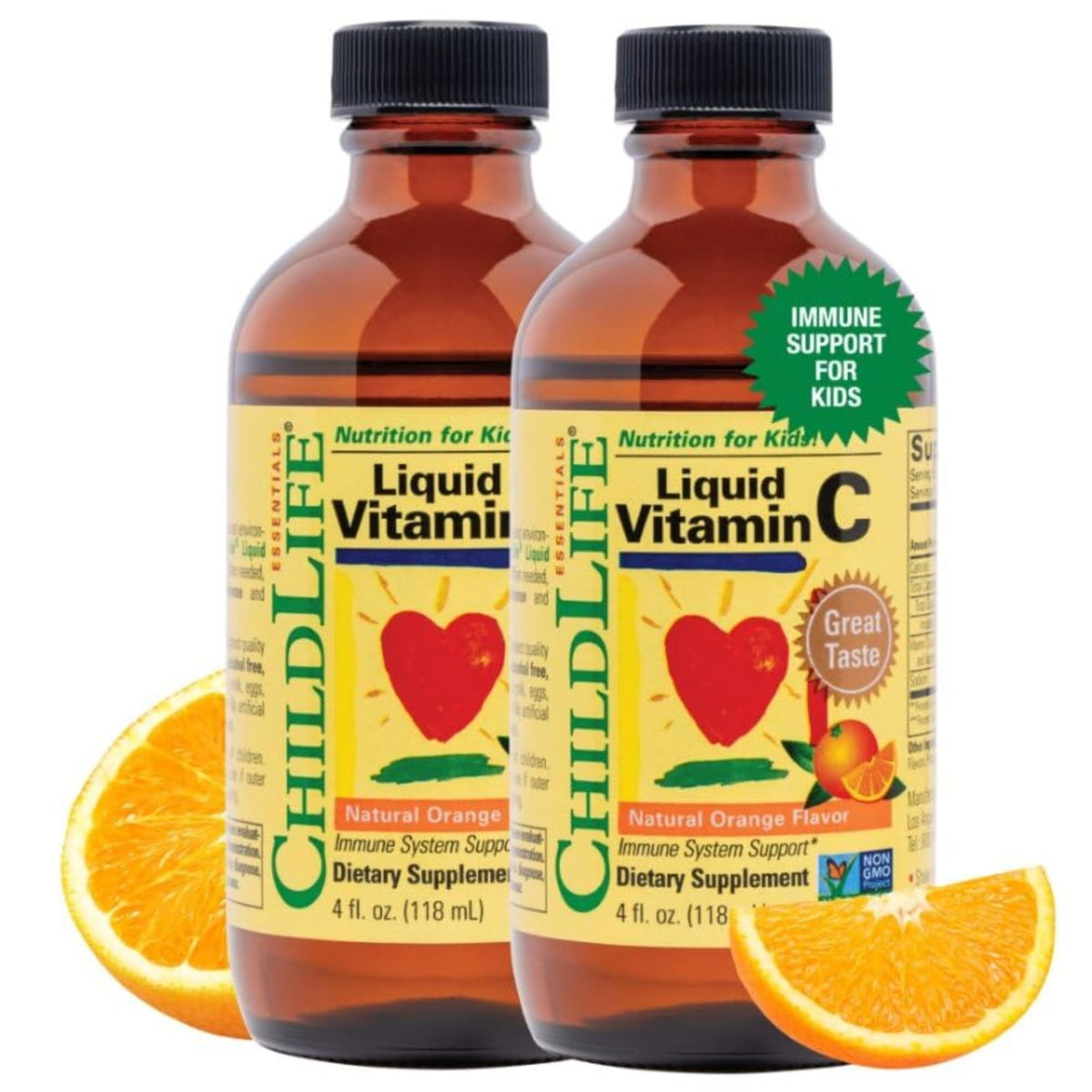 CHILDLIFE ESSENTIALS Vitamina C líquida para niños en botella, fácil de tomar