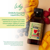 CHILDLIFE ESSENTIALS Zinc Plus gota-medicion: tomar dosis con precisión diaria.