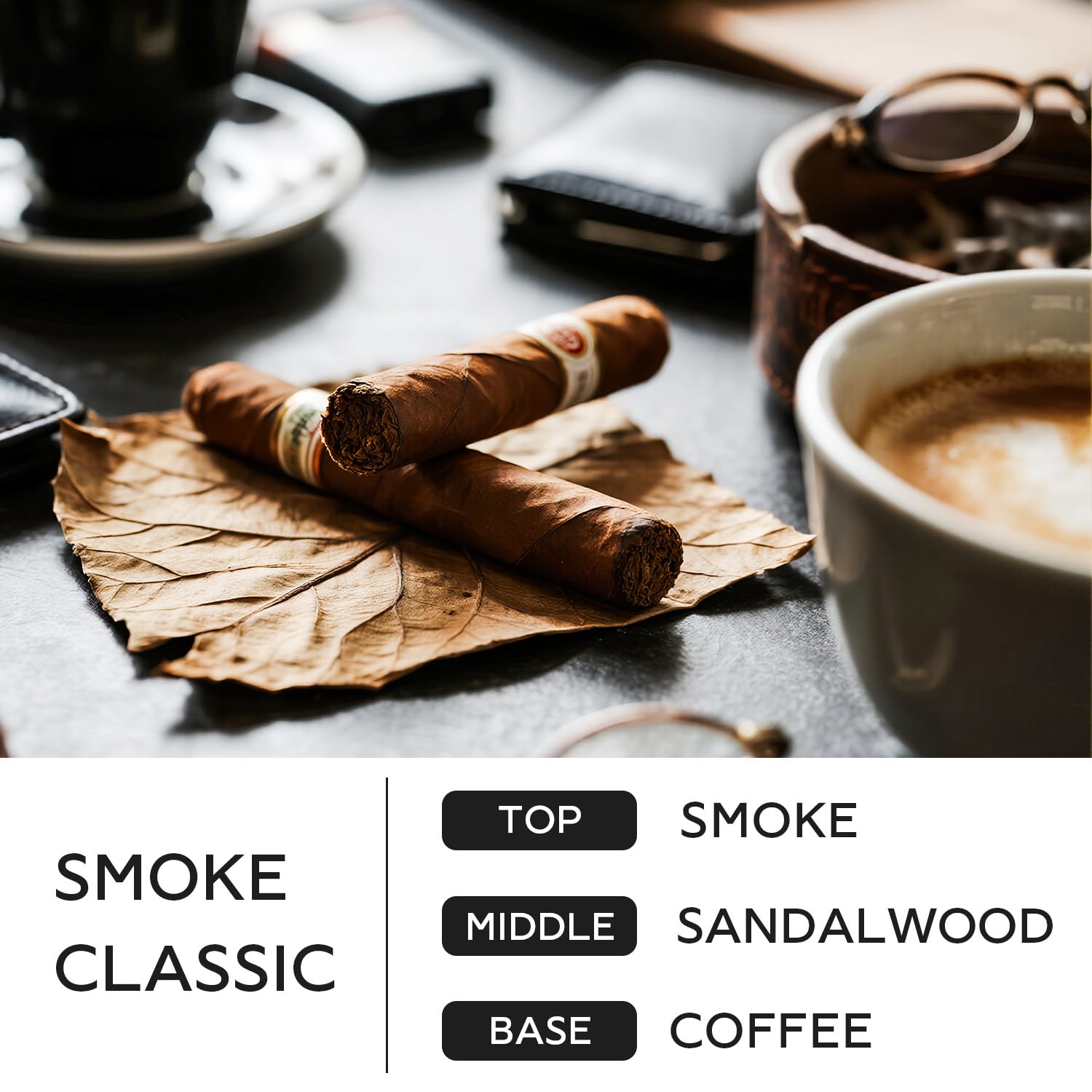 CHILLFLAME vela fragancia humo sándalo café para relajación diaria.