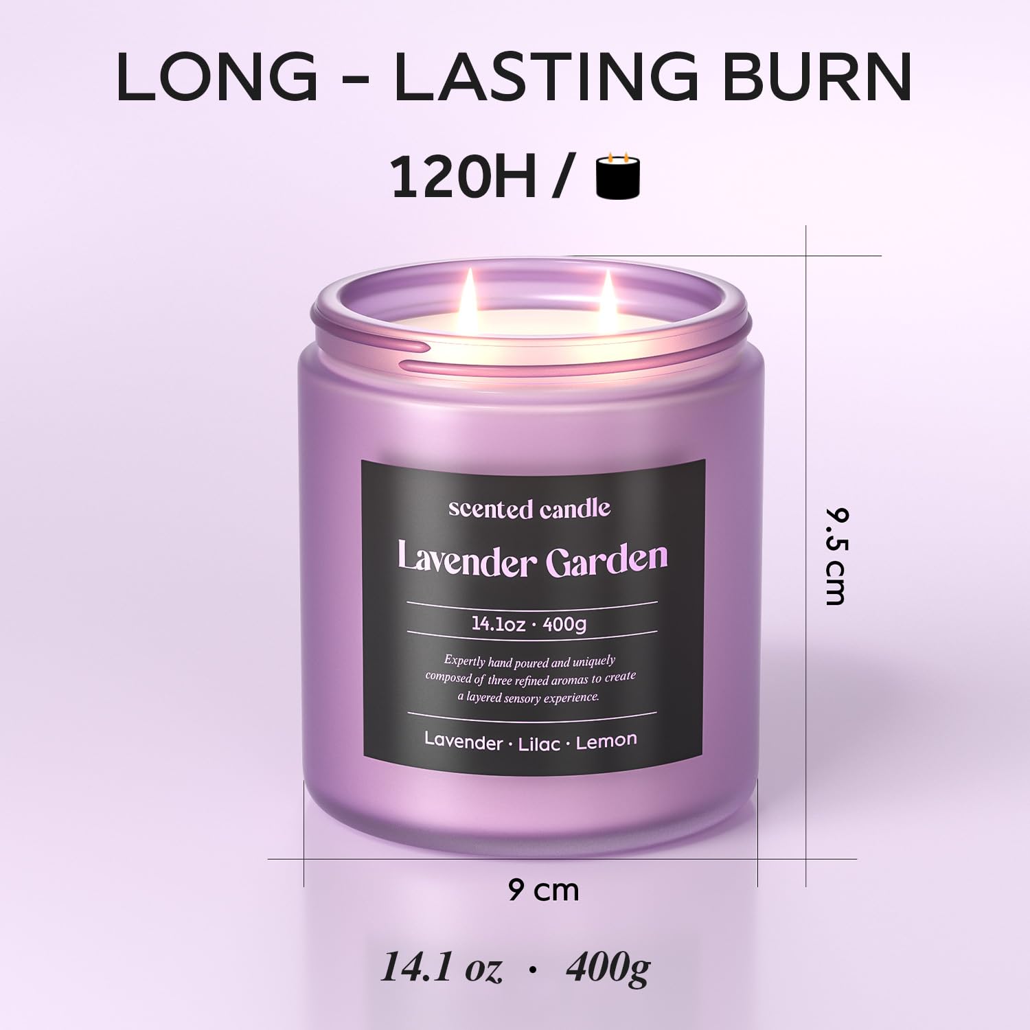 CHILLFLAME vela lavanda aromaterapia para relajación sensorial