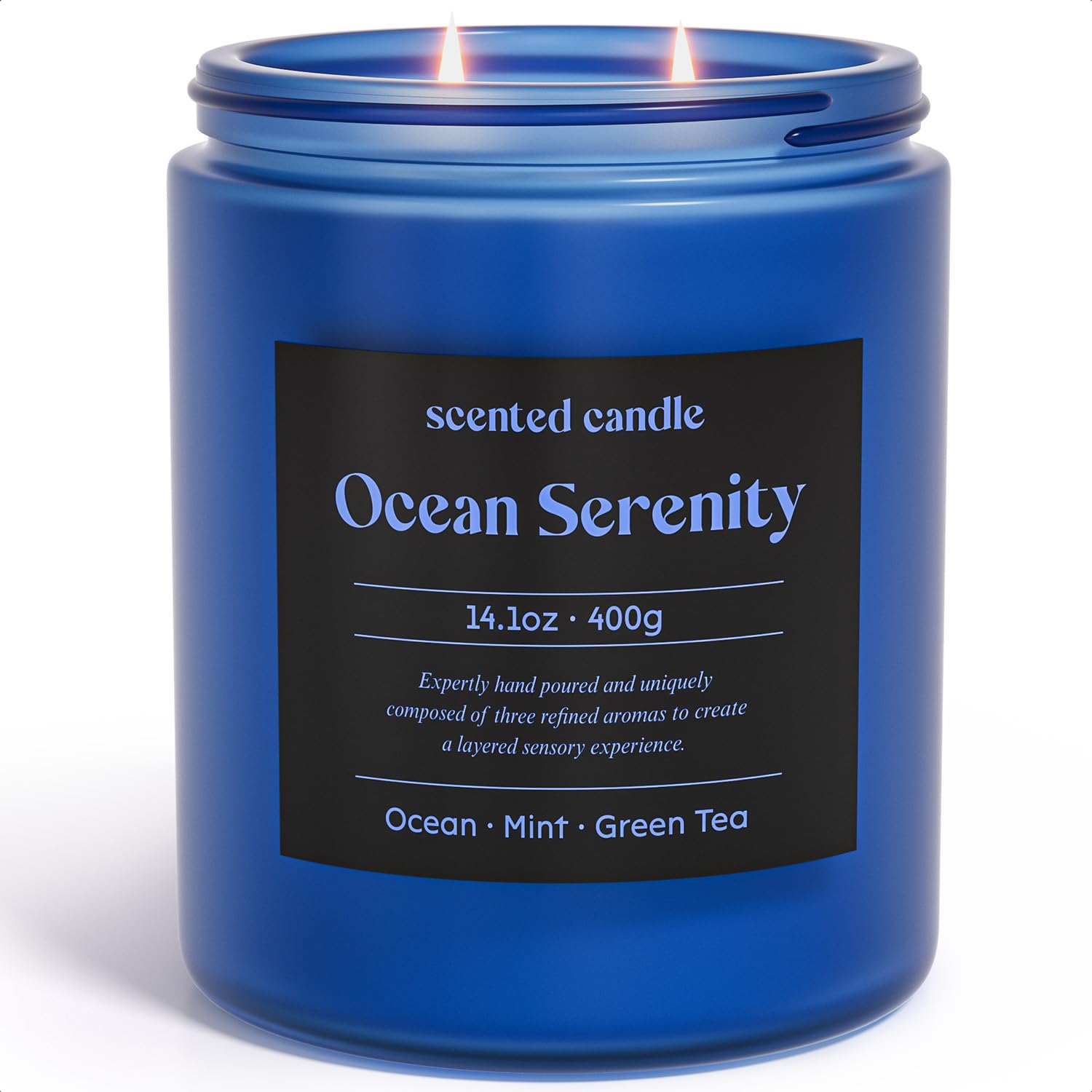 CHILLFLAME vela oceano-menta-te-verde, fragancia fresca para energizar espacios