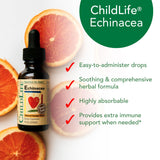 CHILDLIFE ESSENTIALS Echinacea para niños: envase sin alcohol para familias sensibles