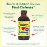 CHILDLIFE ESSENTIALS Fórmula sin OGMs con saúco para defensa diaria.