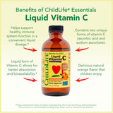 CHILDLIFE ESSENTIALS Vitamina C líquida con sabor a naranja para niños.