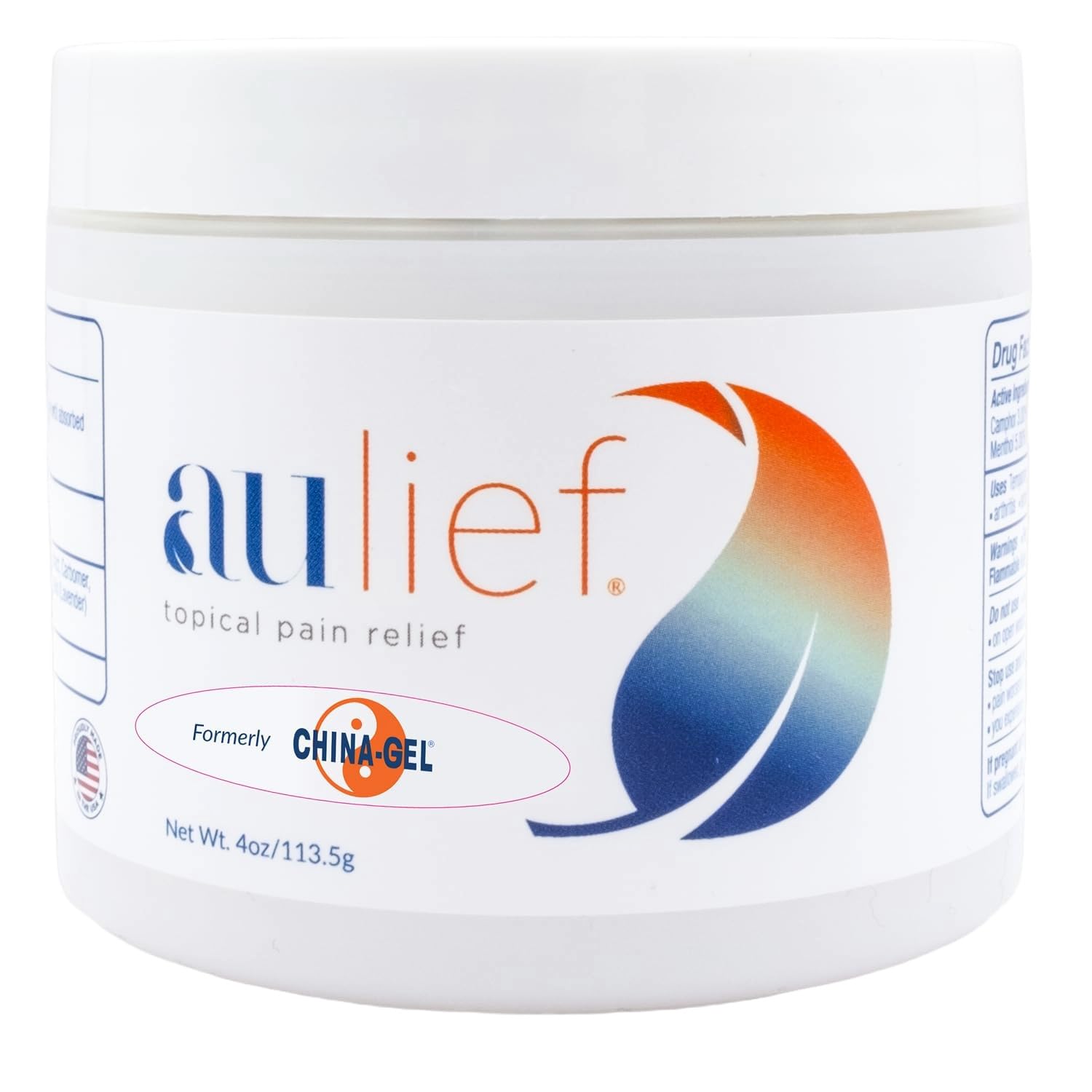 China-Gel Aulief crema dolor muscular en aplicación puntual para alivio