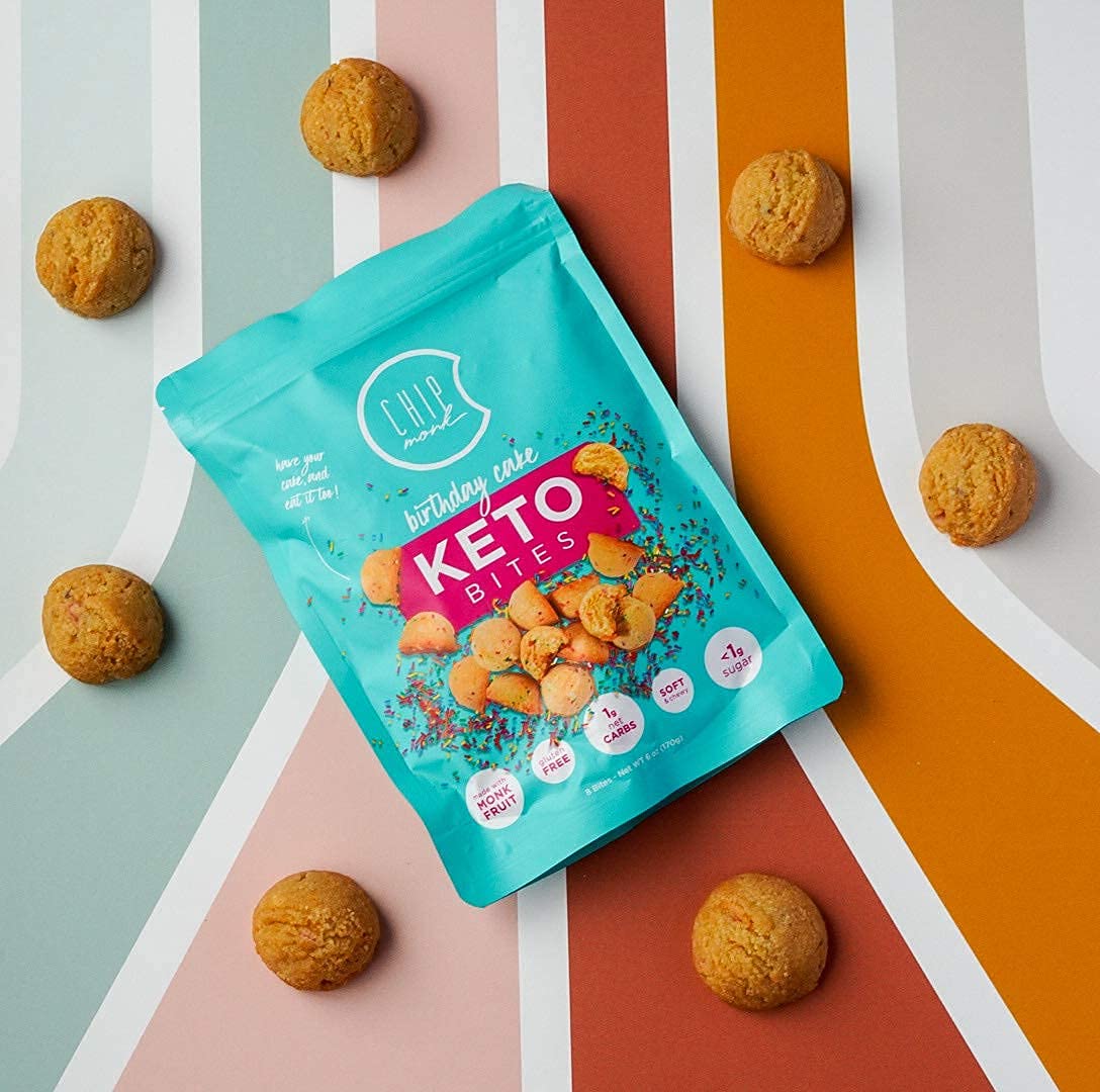ChipMonk bocaditos keto, sin gluten, opción apta para intolerancias.