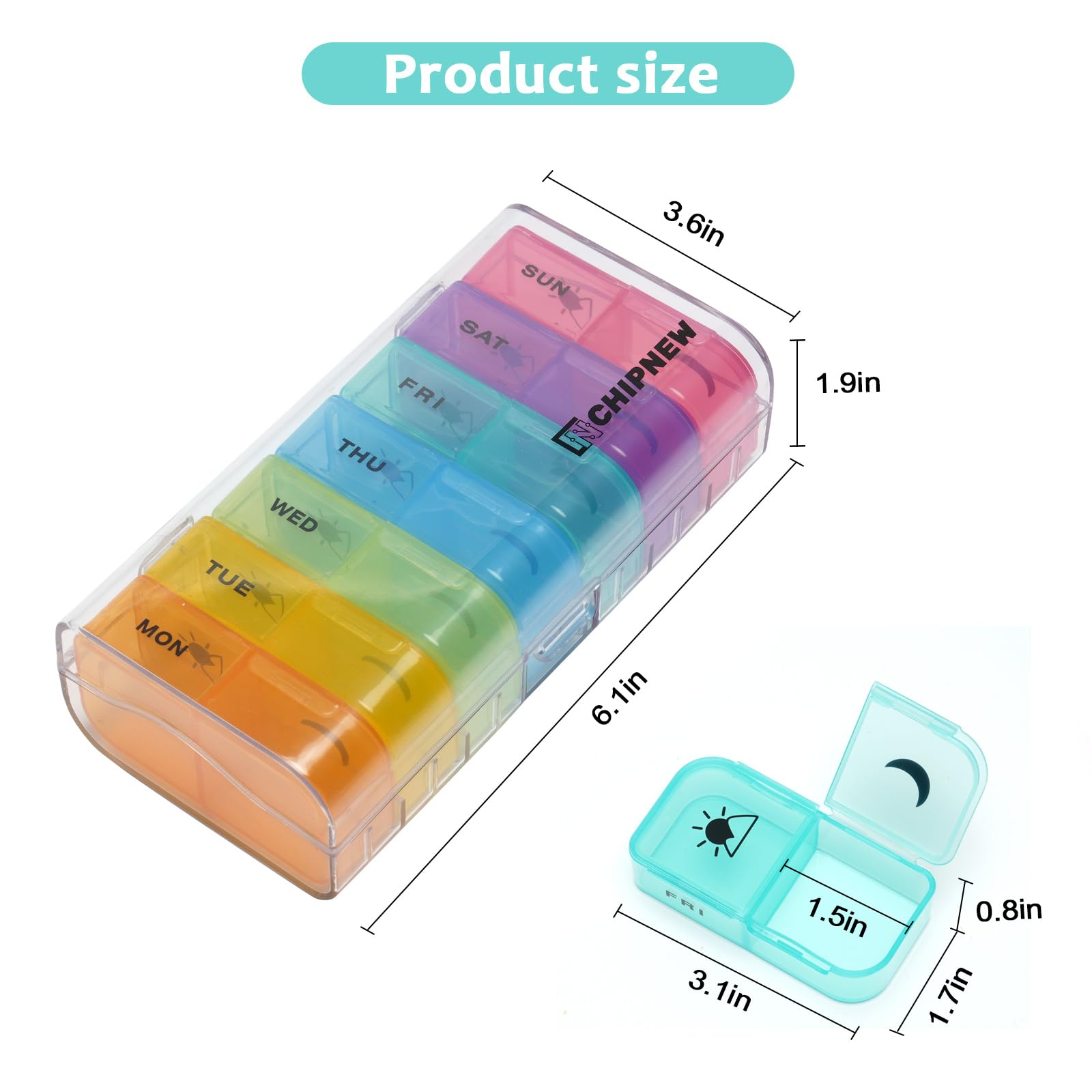 CHIPNEW 100% sin BPA, seguro para vitaminas y medicinas