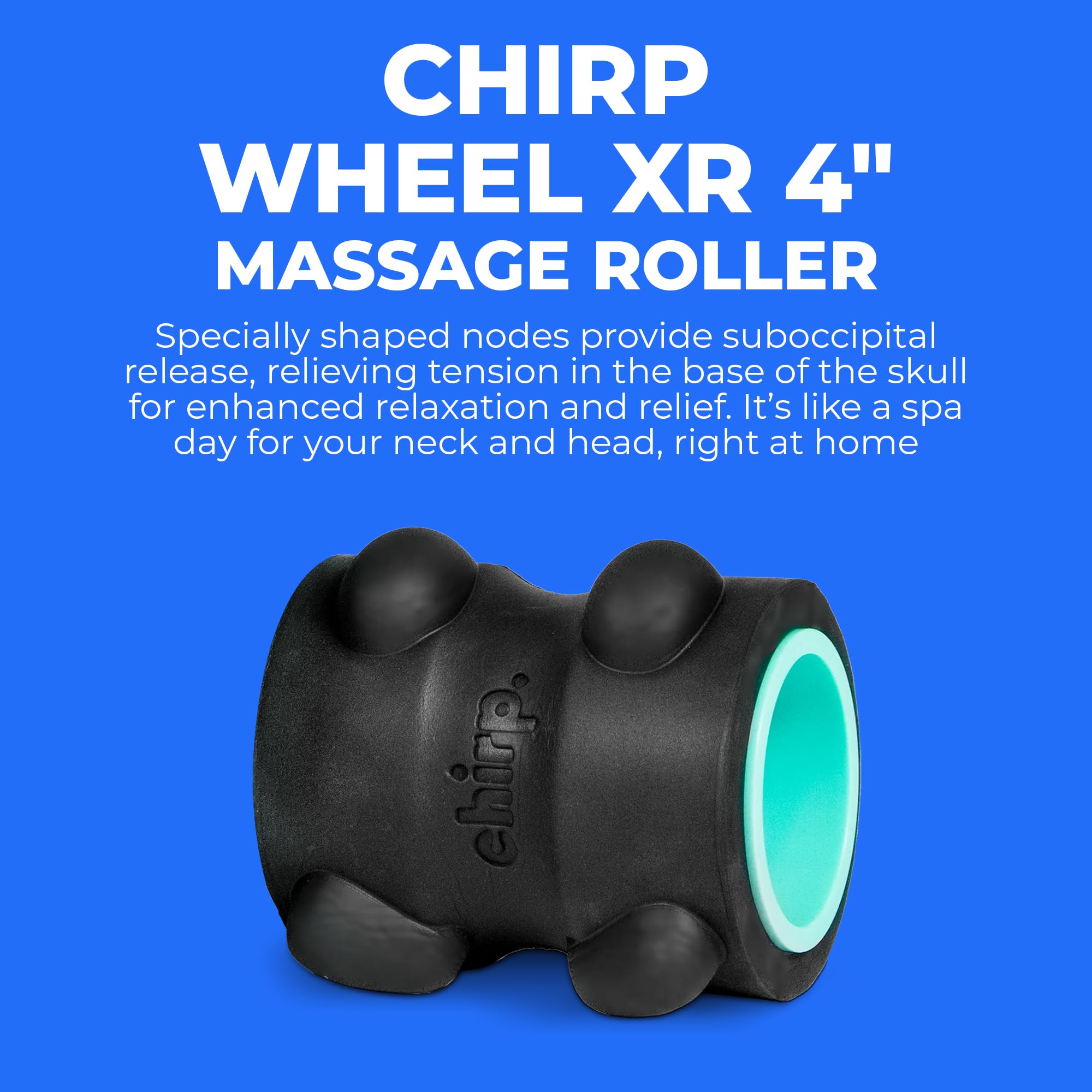 Chirp Wheel XR alivia dolor de cabeza con presión focal para relajación.