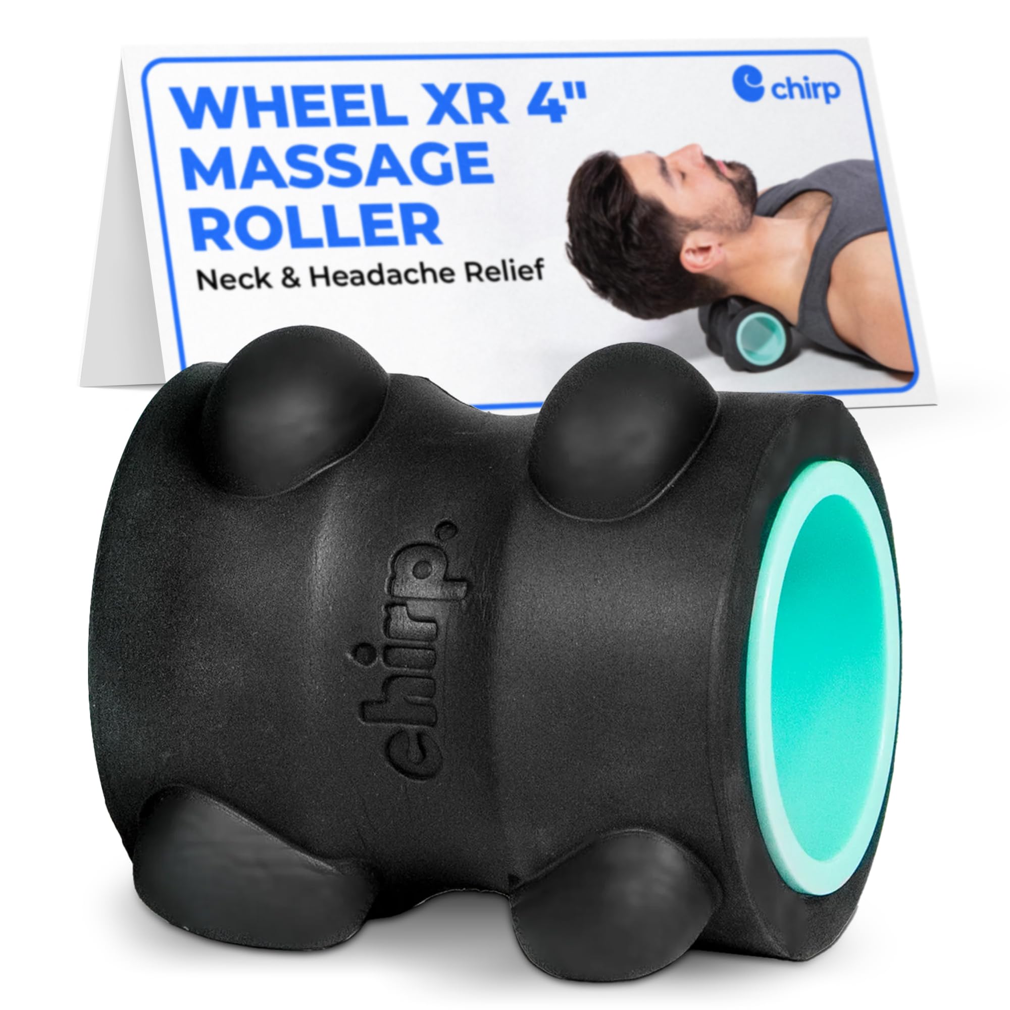 Chirp Wheel XR masaje cuello para liberar tensión y mejorar movilidad.