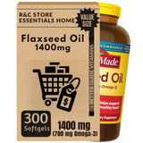 Chloe'C Aceite de linaza, frasco de cápsulas, fuente de omega-3 vegetal para bienestar.