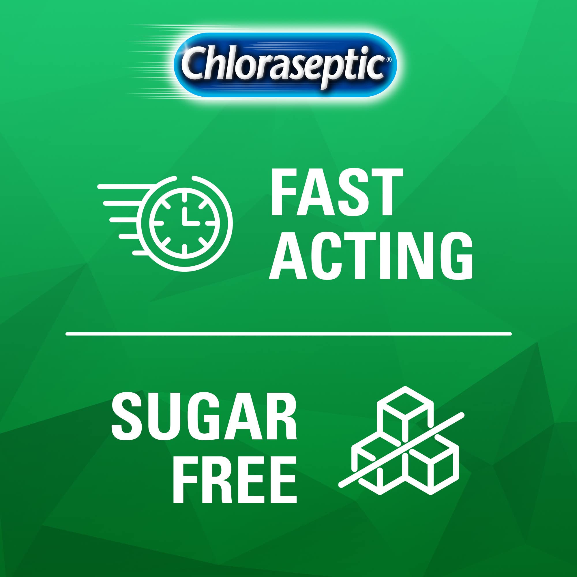 Chloraseptic aplicación fácil para garganta con mentol, uso familiar.