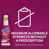 Chloraseptic botella spray frambuesa sin azúcar, tamaño 4 oz perfecto para el bolso.