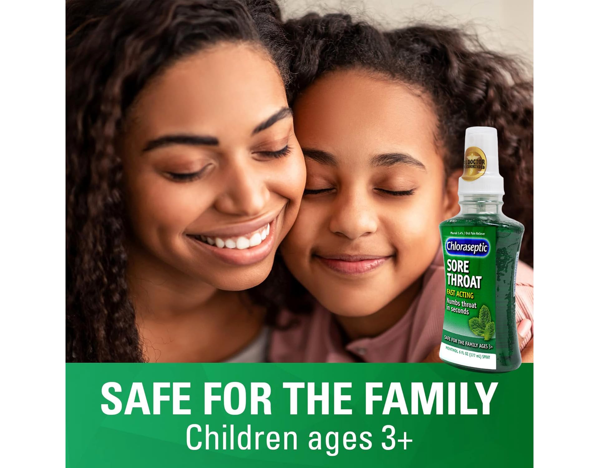 Chloraseptic Mentol en estantería de farmacia