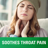 Chloraseptic sensación refrescante de mentol para garganta irritada.