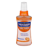 Chloraseptic spray para garganta cítrico y su envase de 177 ml, alivio posible de molestias.