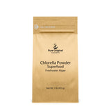 Chlorella de PURE ORIGINAL INGREDIENTS en empaque listo para batidos.