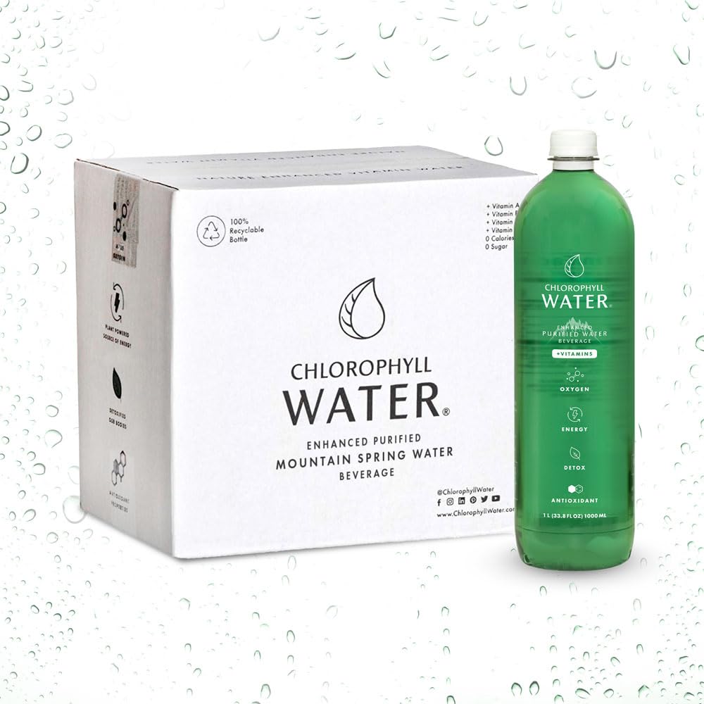 Chlorophyll Water: clorofila y vitaminas A, B12, C y D en cada sorbo.