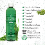 Chlorophyll Water, etiqueta limpia certificada para mayor confianza.