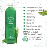 Chlorophyll Water: sabor limón-menta sin cafeína para revitalizar el día.