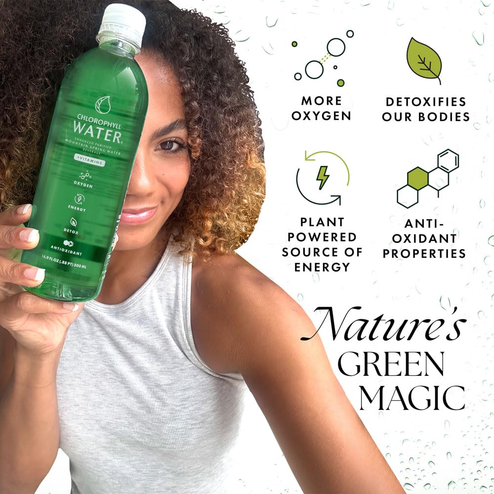 Chlorophyll Water, sabor limón y menta para un día más fresco.