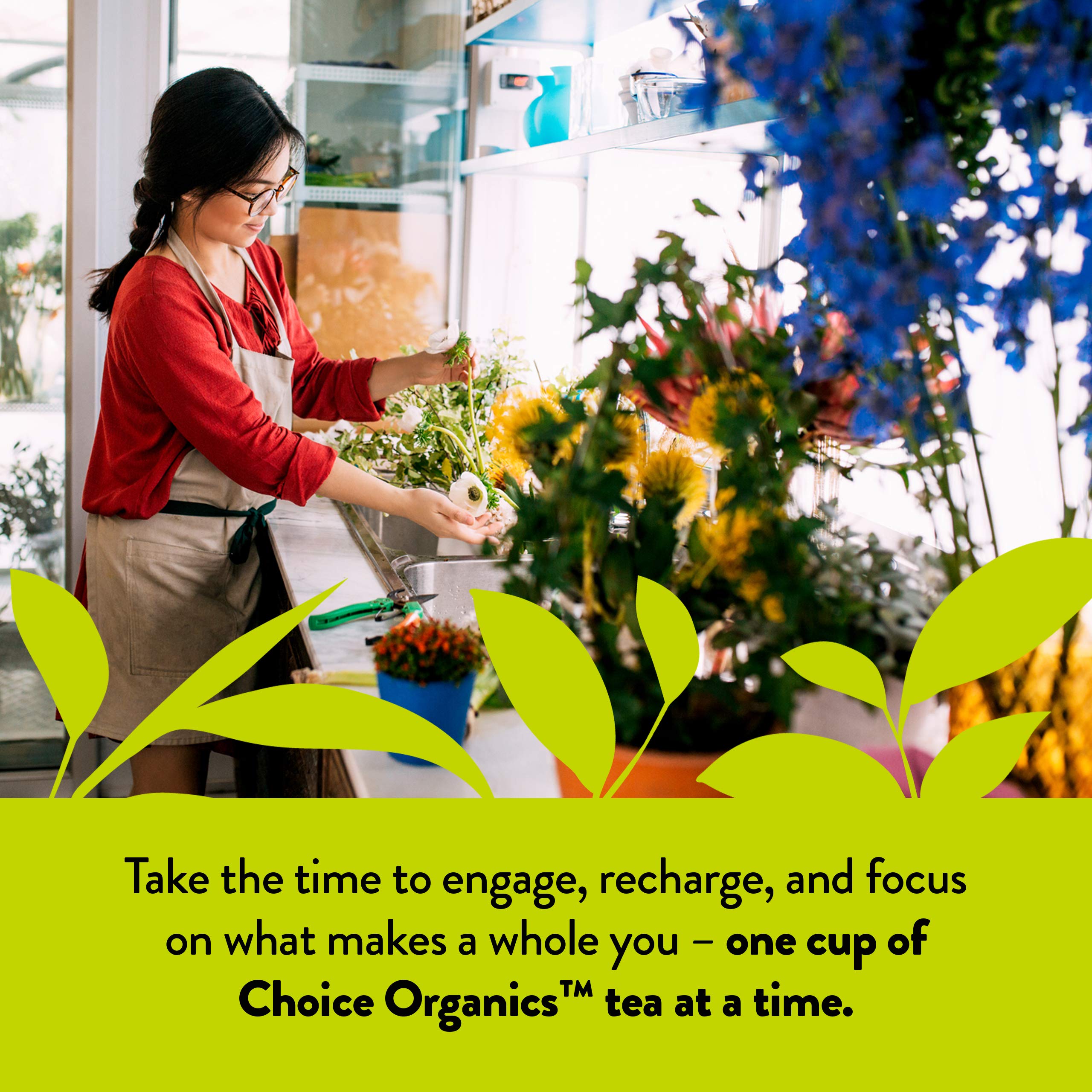 Choice Organic Teas: contiene cafeína para un impulso ligero.