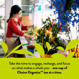 Choice Organic Teas: contiene cafeína para un impulso ligero.