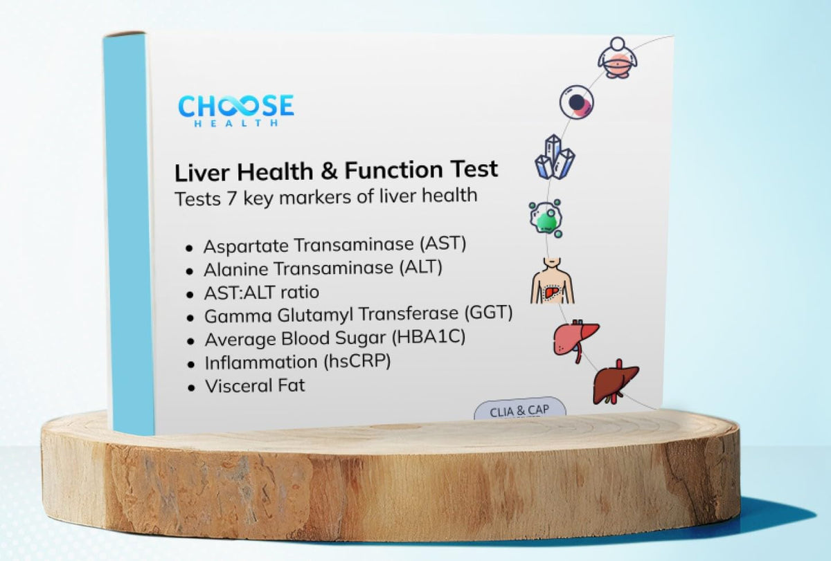 Choose Health prueba hígado 7-en-1: revisión rápida de marcadores para control personal.