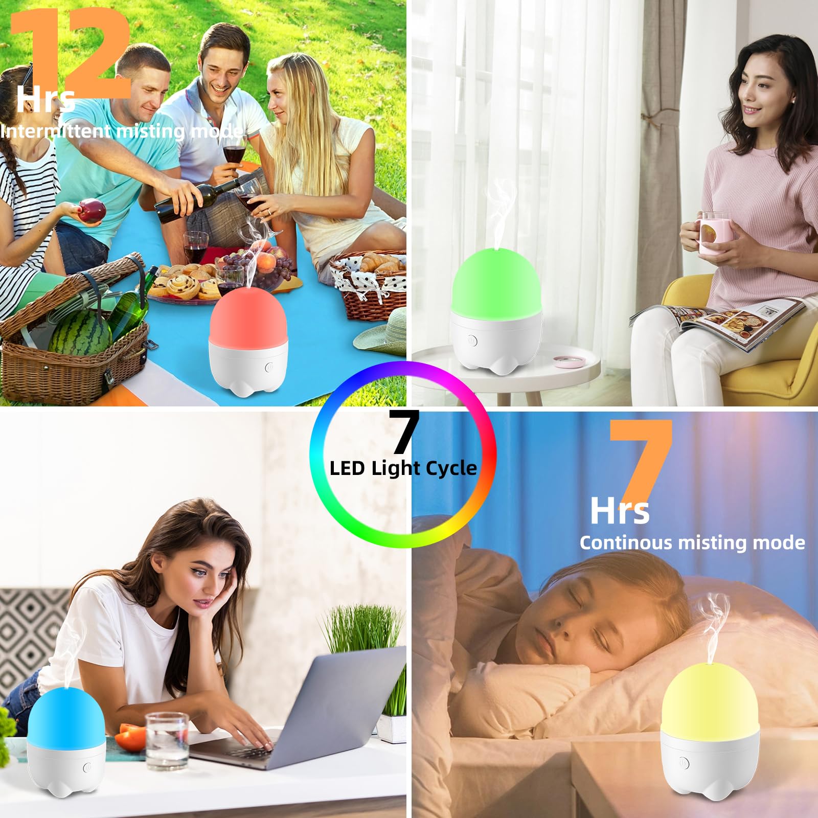 CHOUWEEK difusor ultrasónico silencioso para dormitorio u oficina