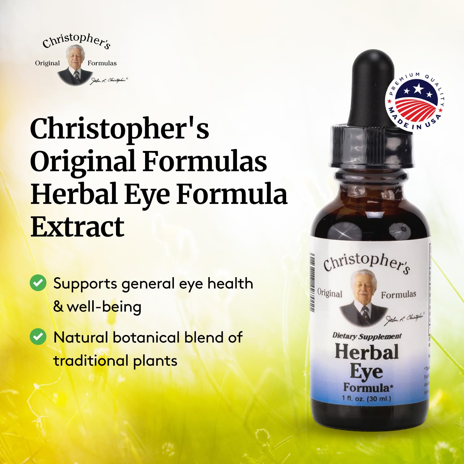 Christopher's Eyebright envase compacto: ideal para viaje y uso diario