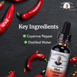 Pack de dos botellas de Christopher's Cayenne Extract, práctico para viajes y diario.