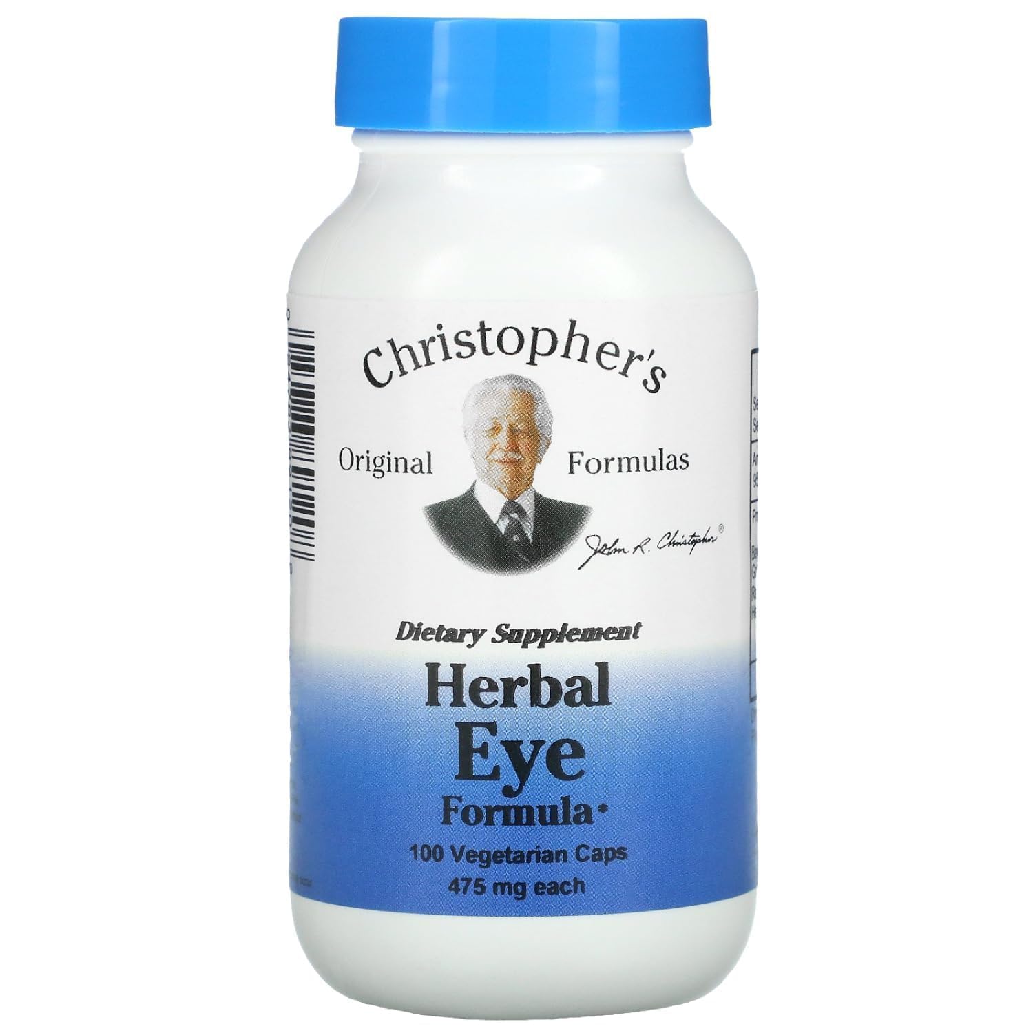 Imagen de la botella de la fórmula ocular de Christopher's Original Formulas para cuidado visual natural.