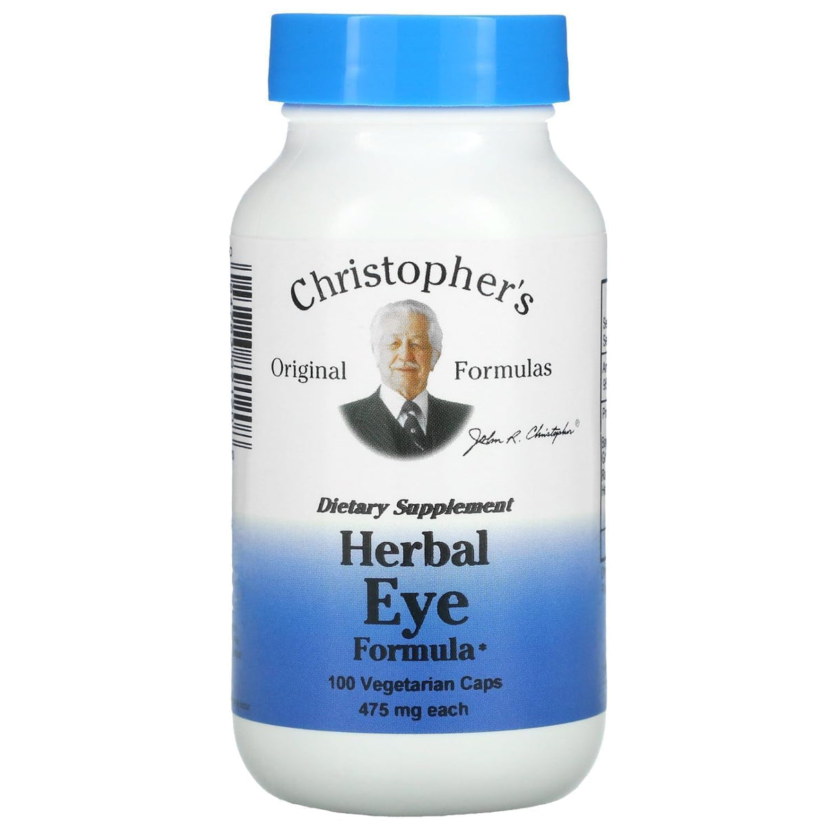 Imagen de la botella de la fórmula ocular de Christopher's Original Formulas para cuidado visual natural.