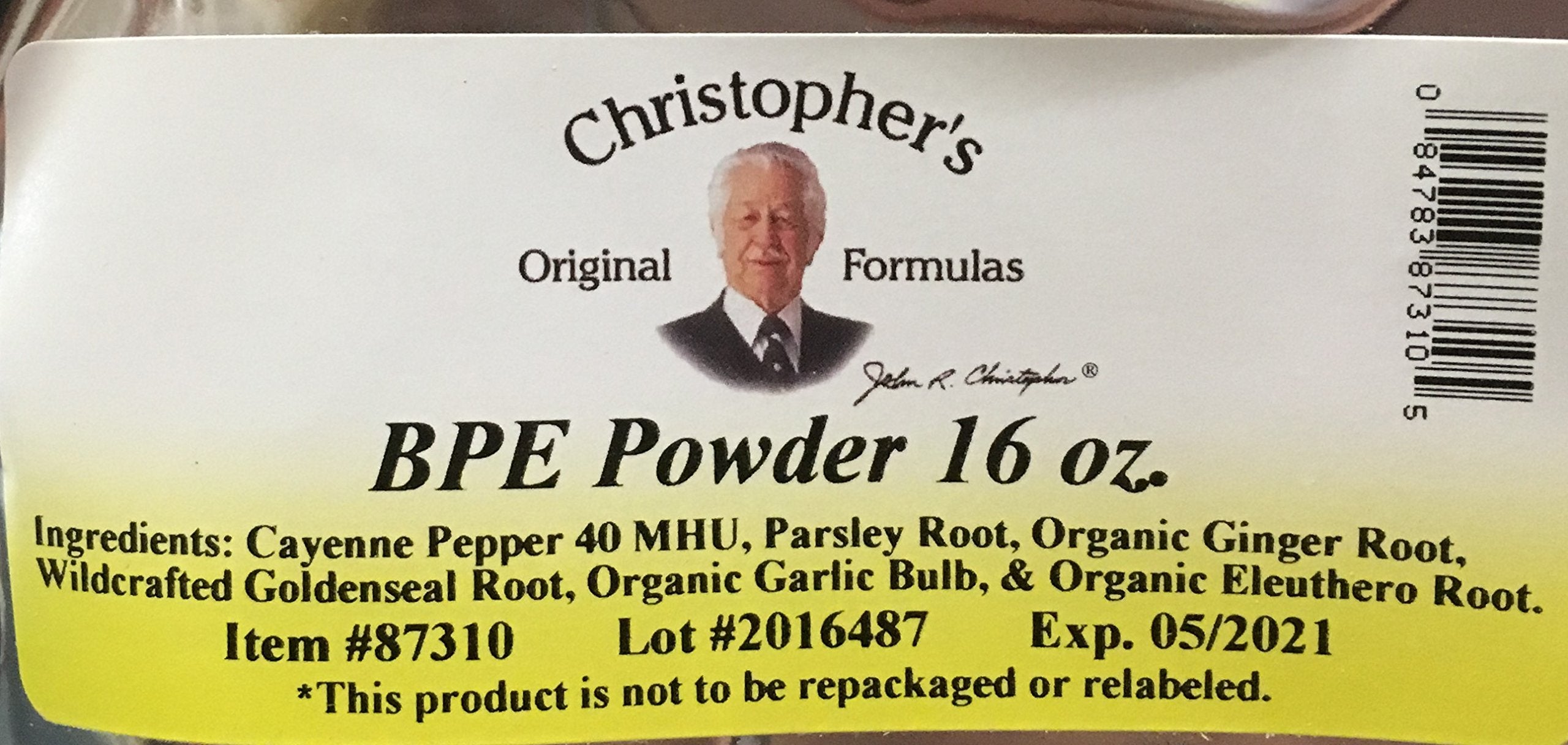 Christopher's Original Formulas BPE Ingredientes clave en polvo, uso diario práctico.