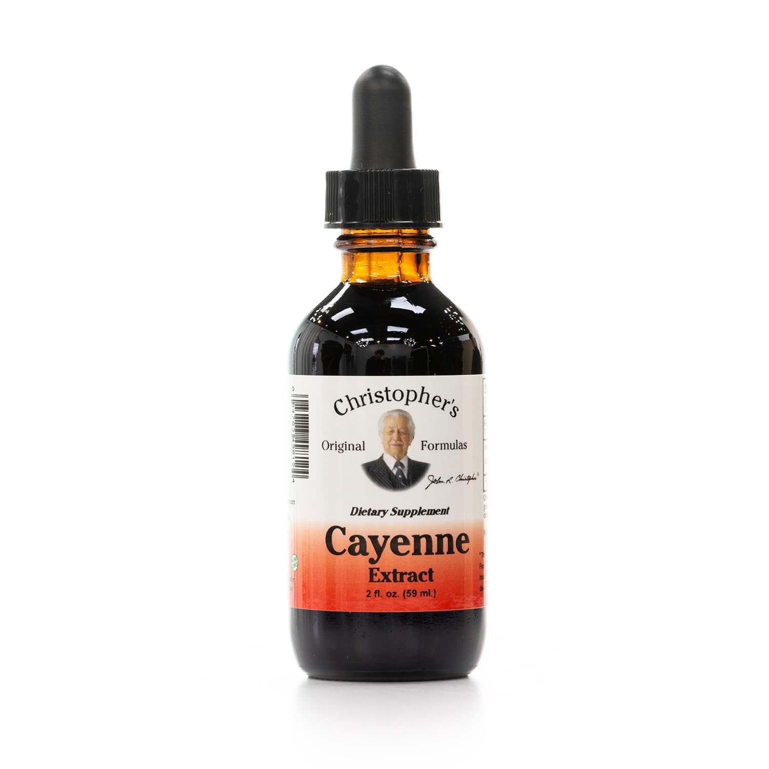 Extracto de Cayena Christopher's Original Formulas, botella de 2 onzas para uso diario