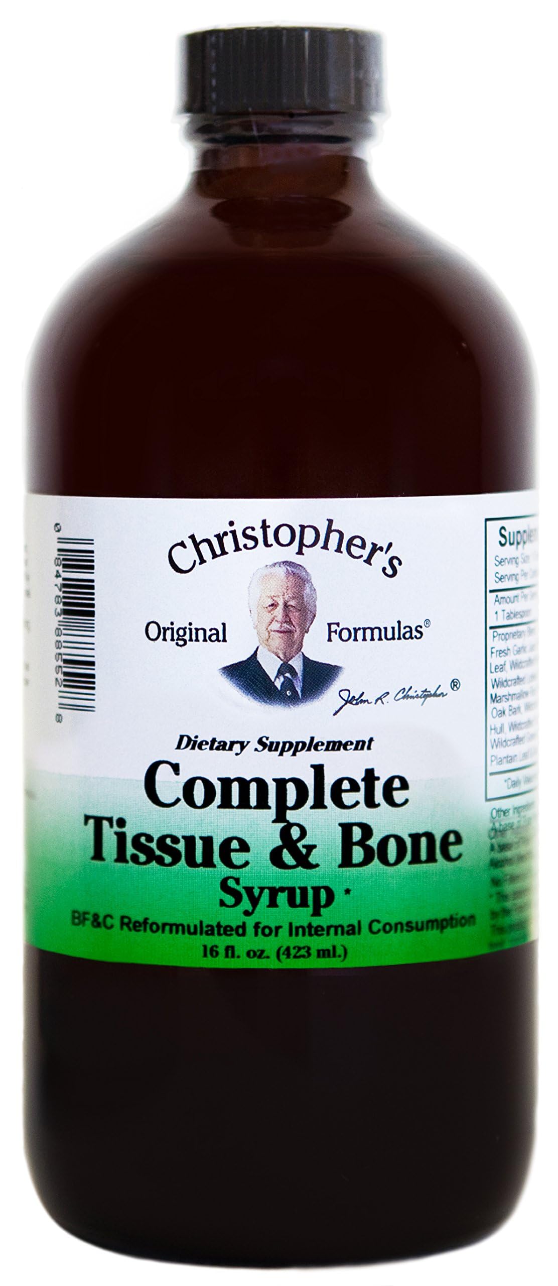 Christopher's Original Formulas jarabe en botella para apoyo a huesos y tejidos
