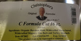 Botella trasera de Christopher's Original Formulas Essiac-C Formula Cut para apoyo diario.