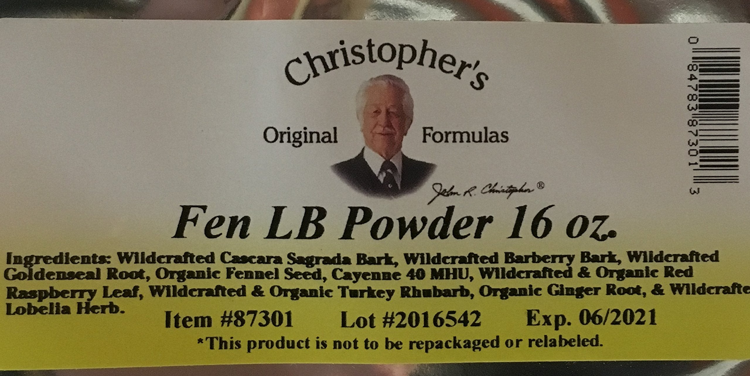 Christopher's Original Formulas Fen LB Powder mezcla en polvo lista para incluir en bebidas.