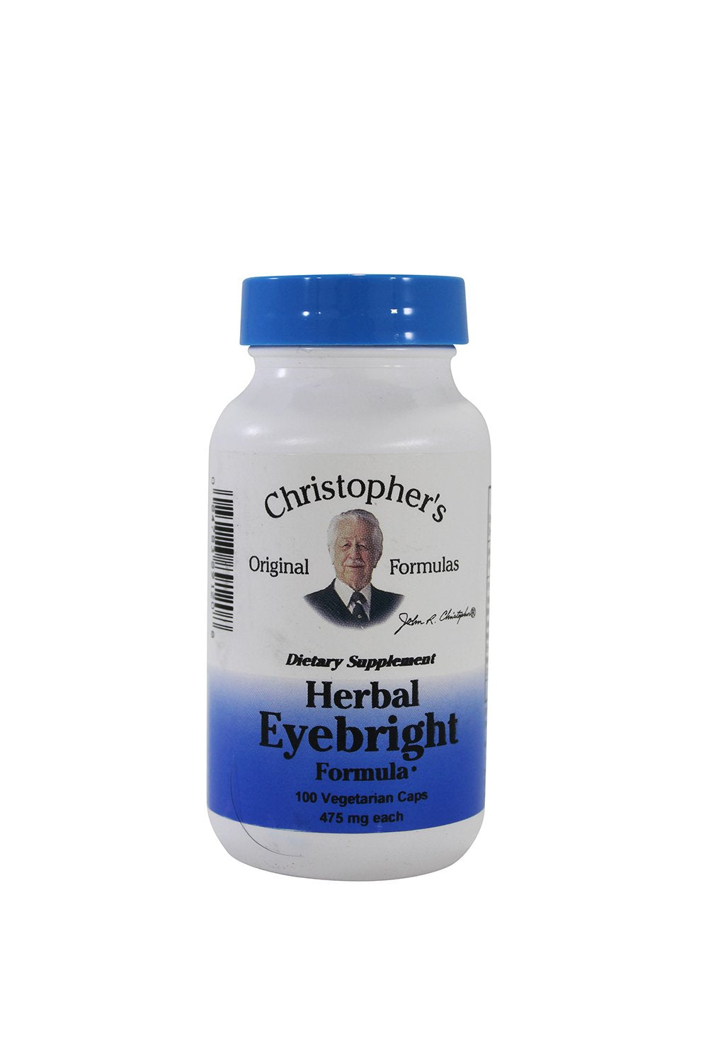 Christopher's Original Formulas, fórmula ocular, botella visible para la salud visual.