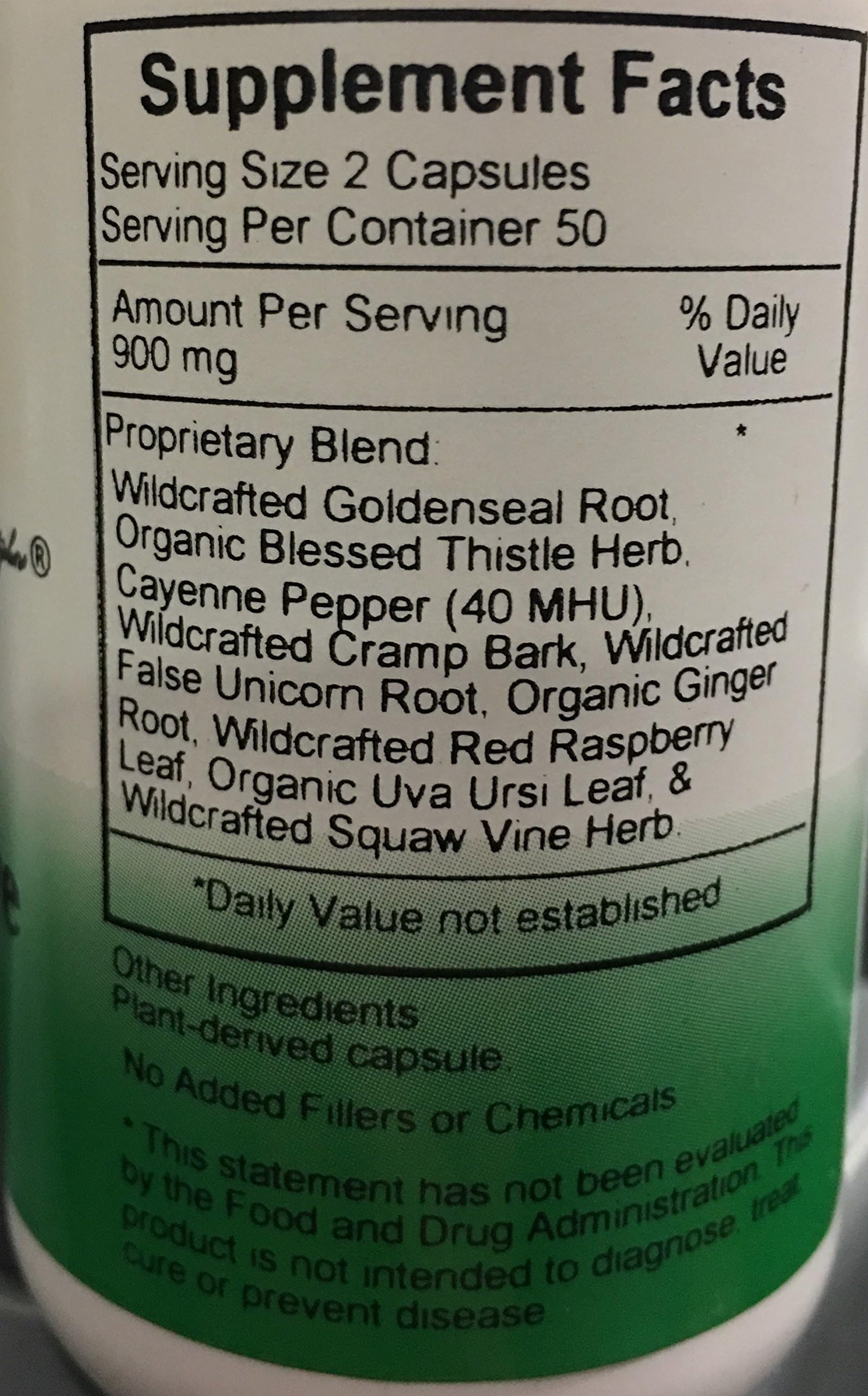 Fórmula Reproductiva Femenina de Christopher's Original Formulas, cápsulas vegetales para comodidad.