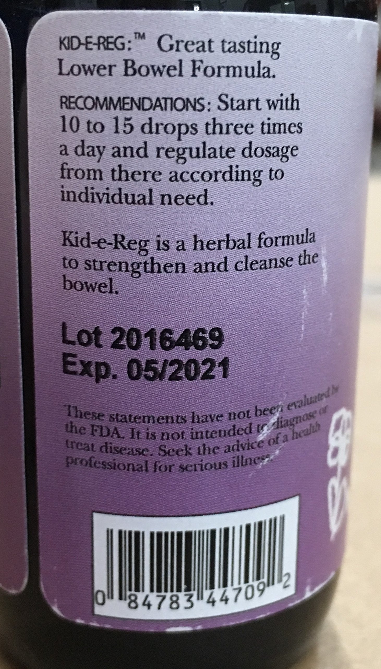 Kid-e-Reg tonico con sabor agradable para niños, fácil de incorporar.