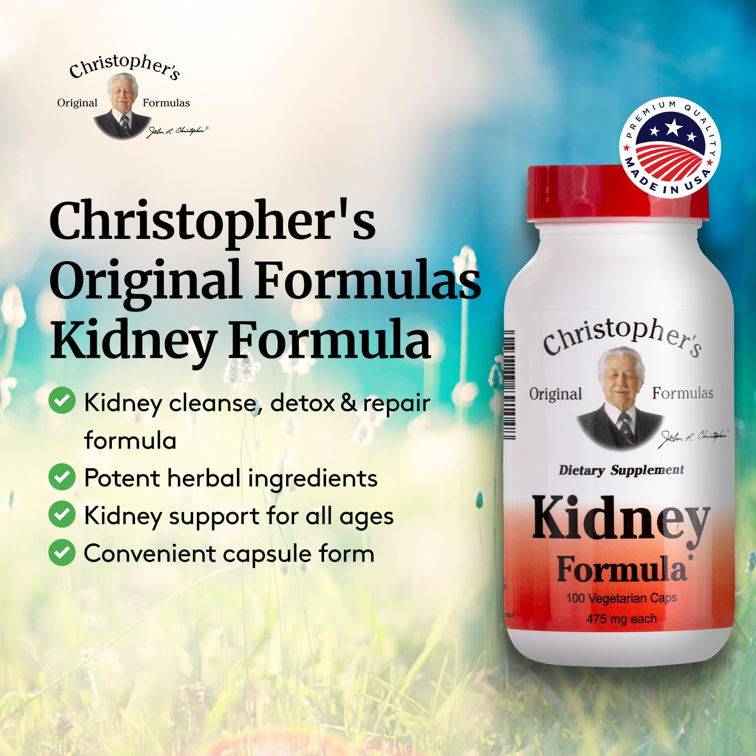 Christophers Original Formulas Fórmula Renal etiqueta: información de uso y ingredientes