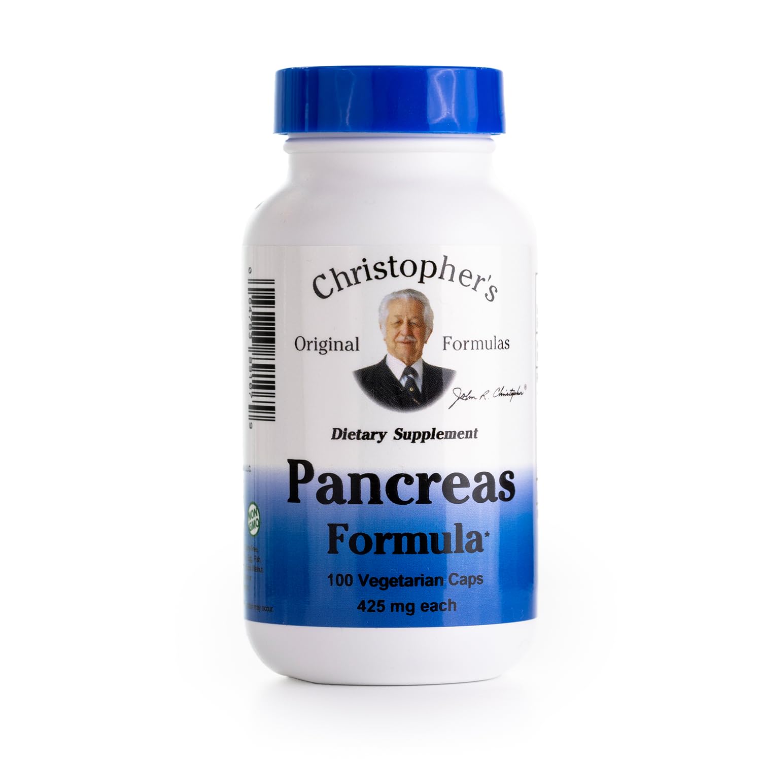 Christopher's Original Formulas Pancreas Formula: bote visible para detox y equilibrio glandular.
