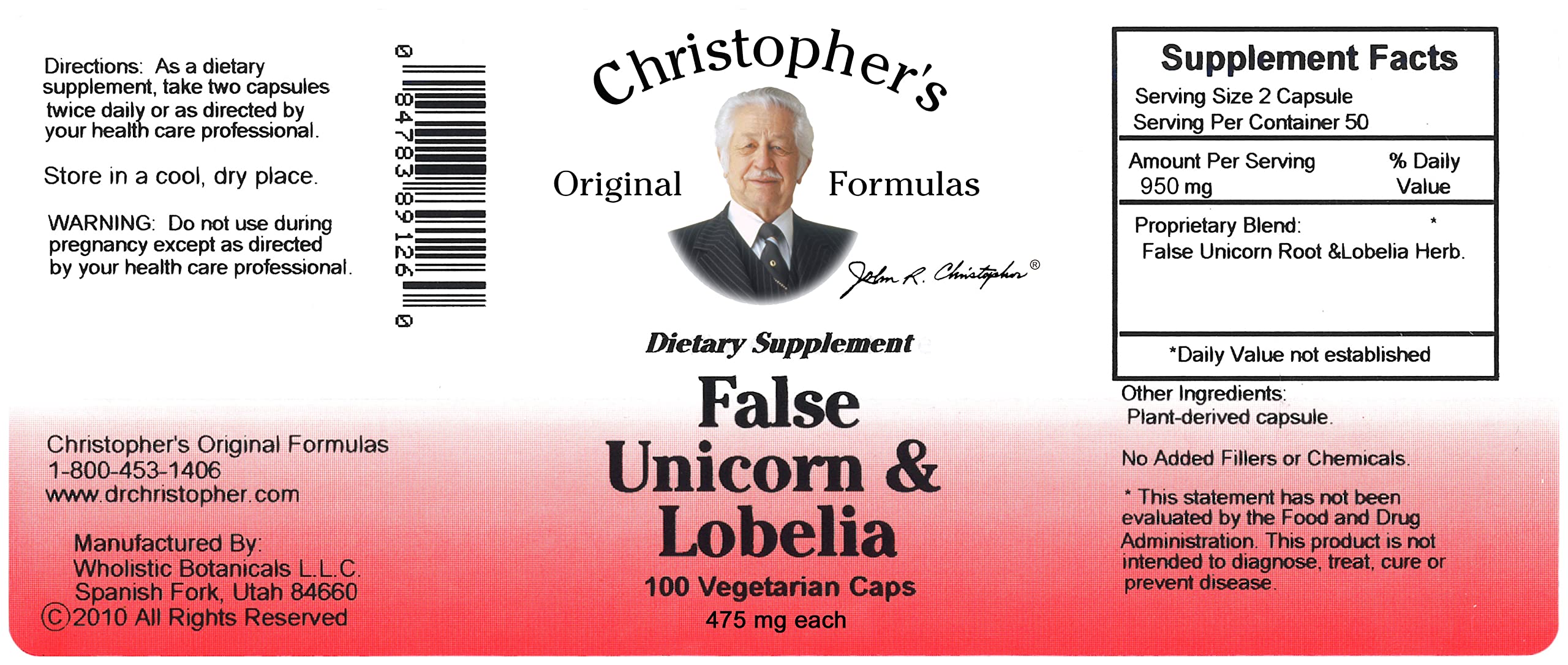 Christopher's Original Formulas: envase práctico para suplementación diaria.