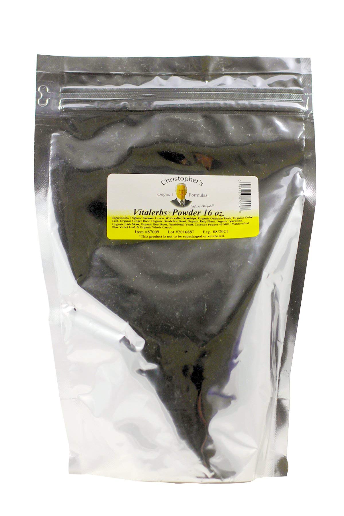 Vitalerbs en polvo de Christopher's Original Formulas, complemento diario de vitaminas para energía